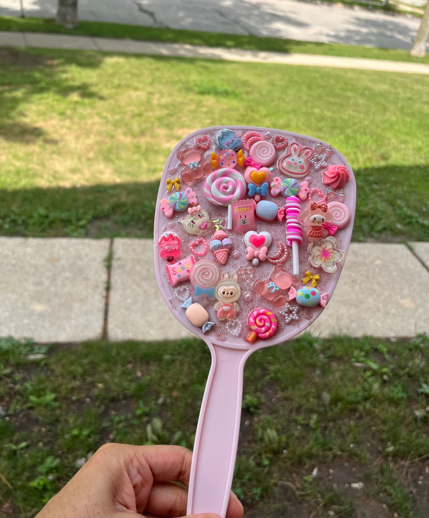 Pink Mirror with Pink Charms