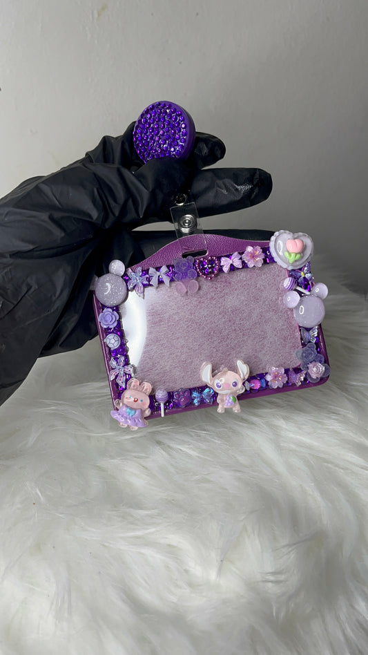 Purple badge with Purple Charms